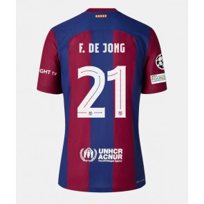 Barcelona Frenkie de Jong #21 Hemmatröja Dam 2023-24 Kortärmad